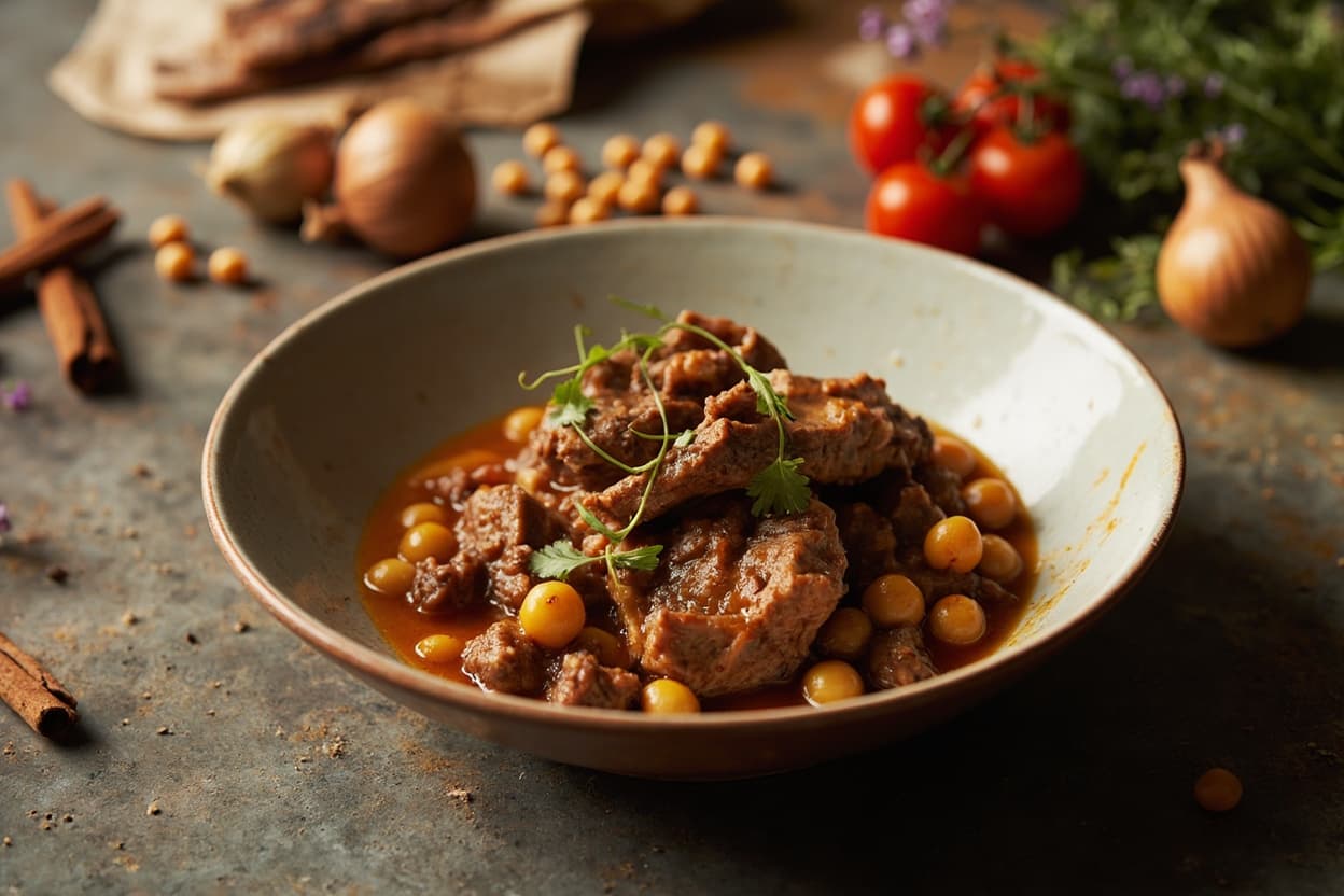 Cinnamon-Scented Veal and Chickpea Braise