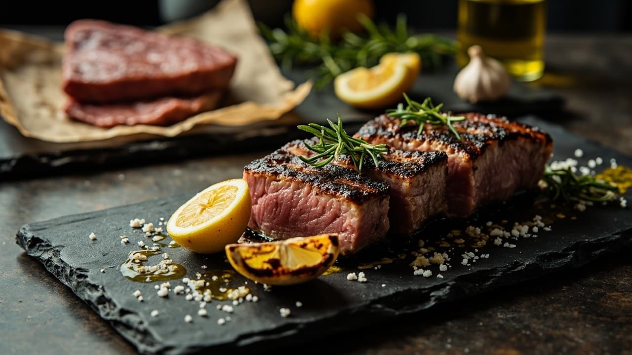Coal-Kissed Tuna with Charred Lemon and Rosemary
