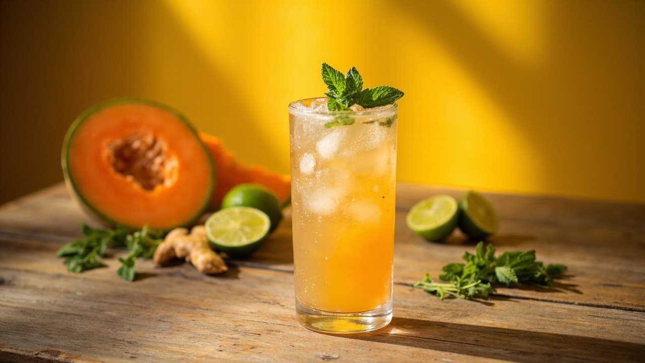 Coconut Cantaloupe Mint Cooler