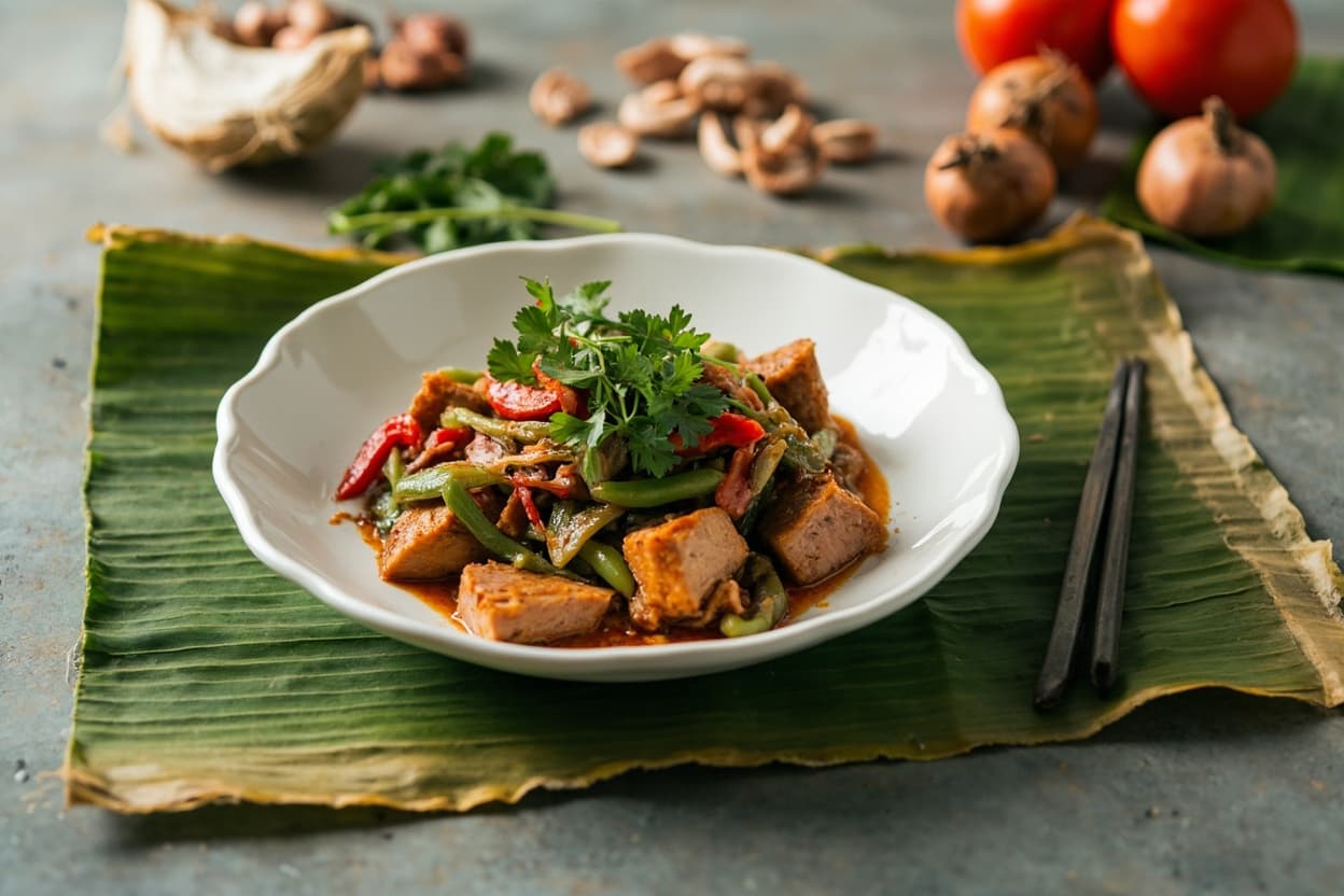 Coconut Chili Pork and Green Beans