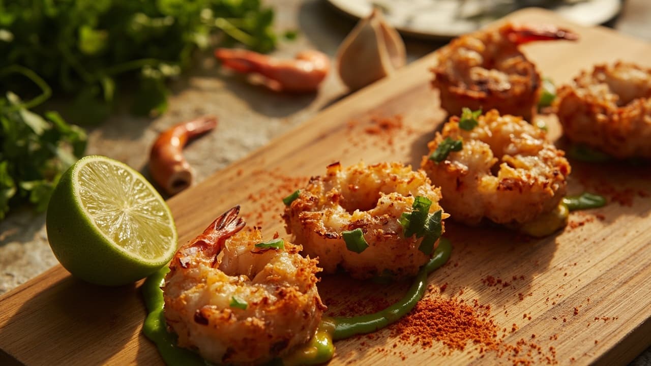 Coconut-Lime Shrimp Bites with Smoked Paprika & Cilantro