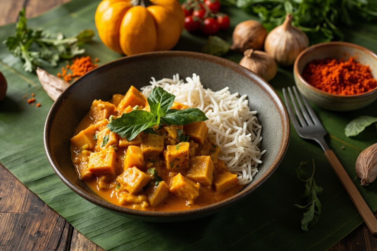 Coconut Pumpkin and Tofu Curry