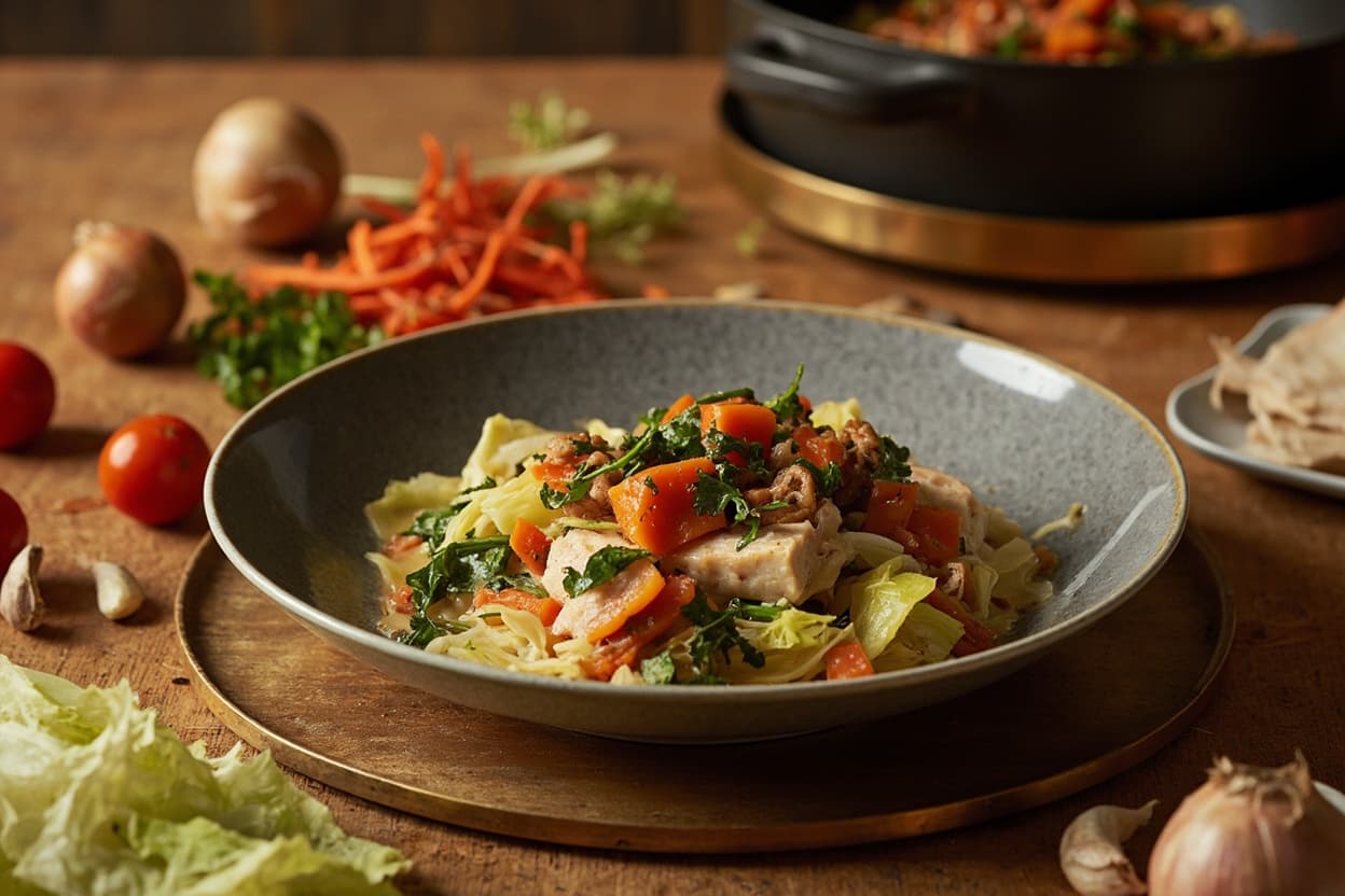 Cod and Cabbage Thiou Stew