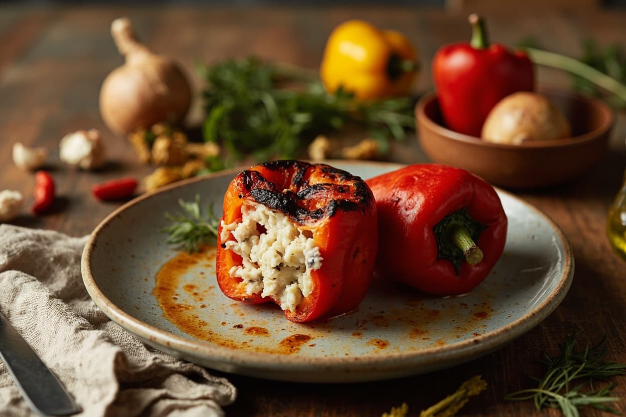 Cod Brandada Stuffed Roasted Peppers