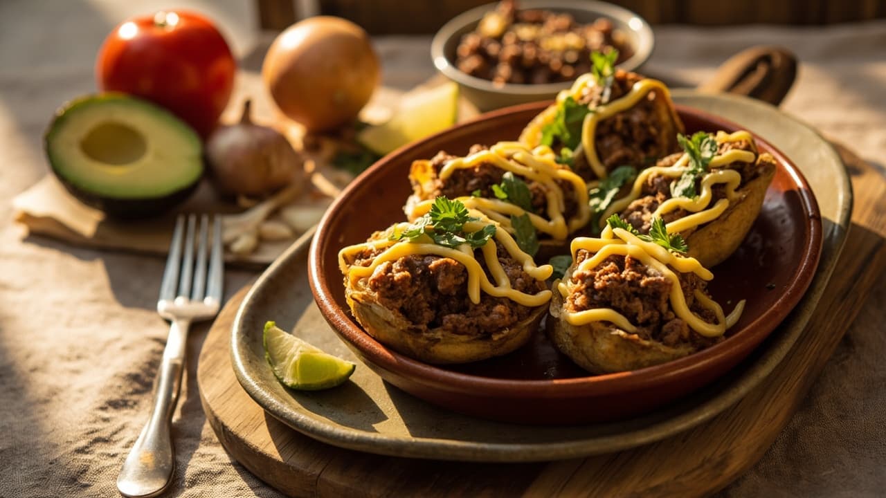 Criollas Rellenas — Colombian Stuffed Potato Bites with Beef and Hogao
