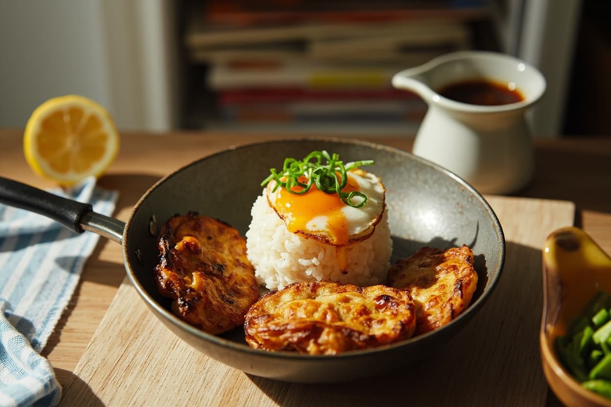 Crispy Frozen Dumpling Skillet