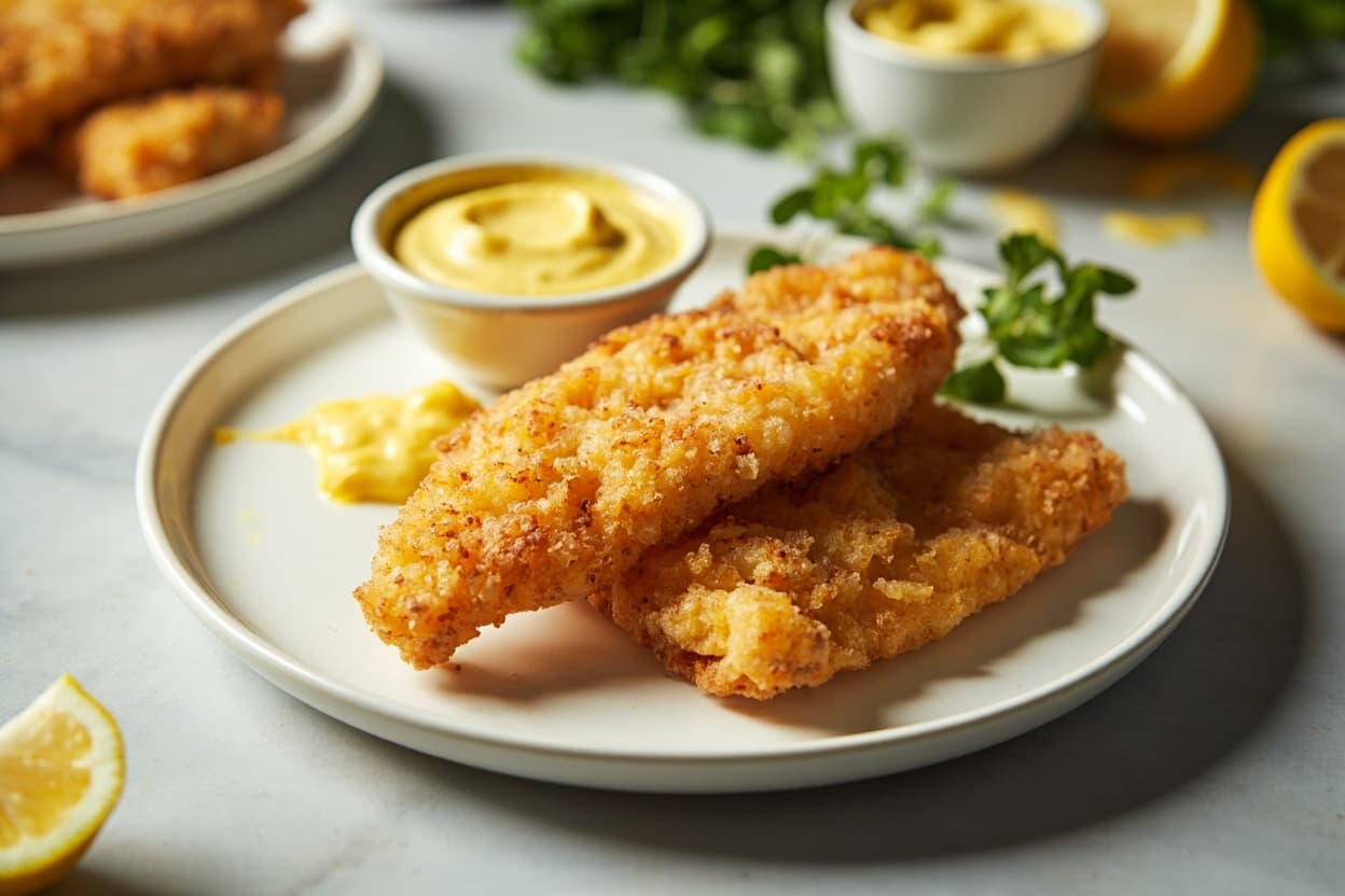 Crispy Frozen Fish with Lemon Mayo