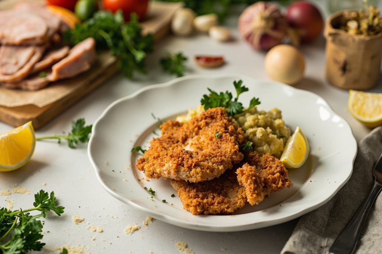 Crispy Pork Schnitzel with Lemon and Parsley