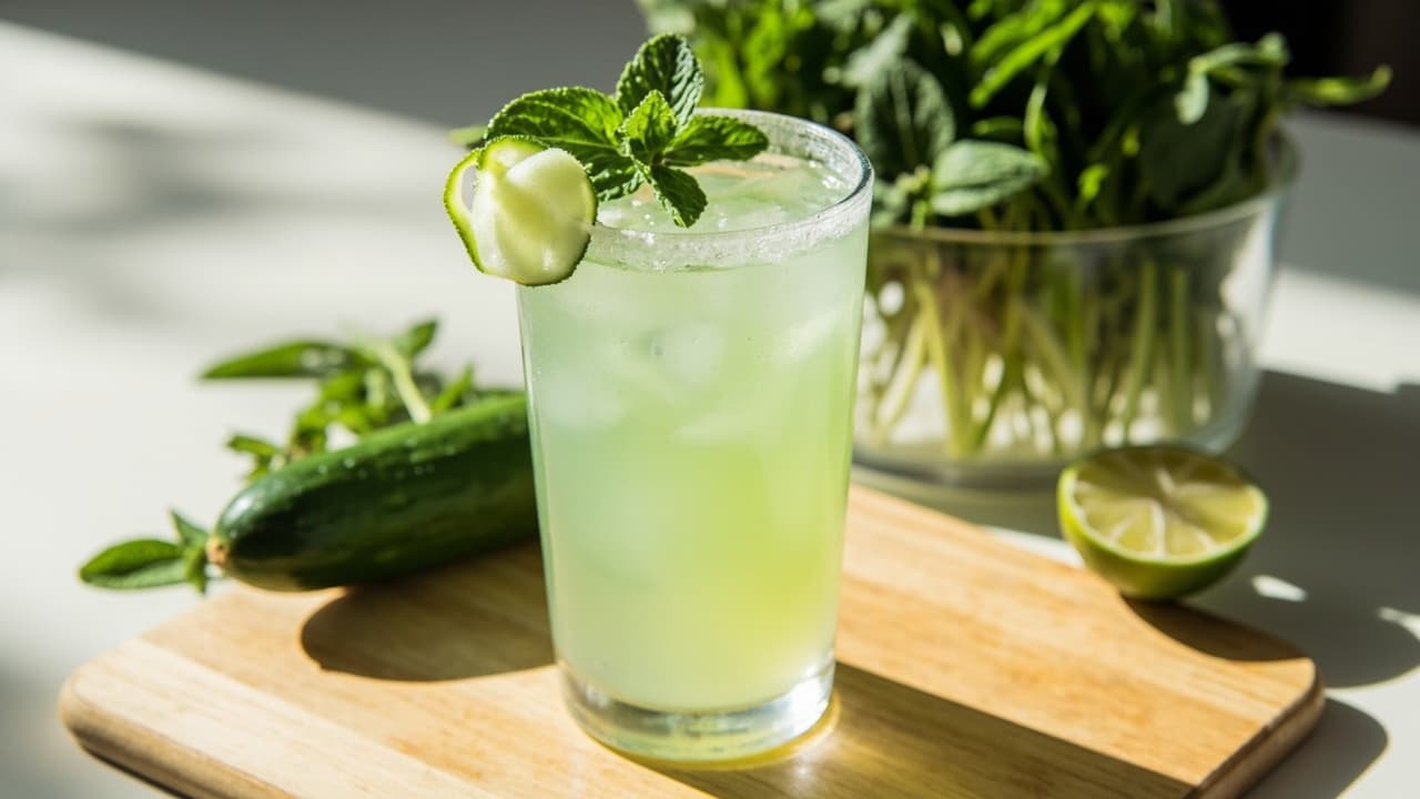 Cucumber Mint Coconut Fizz