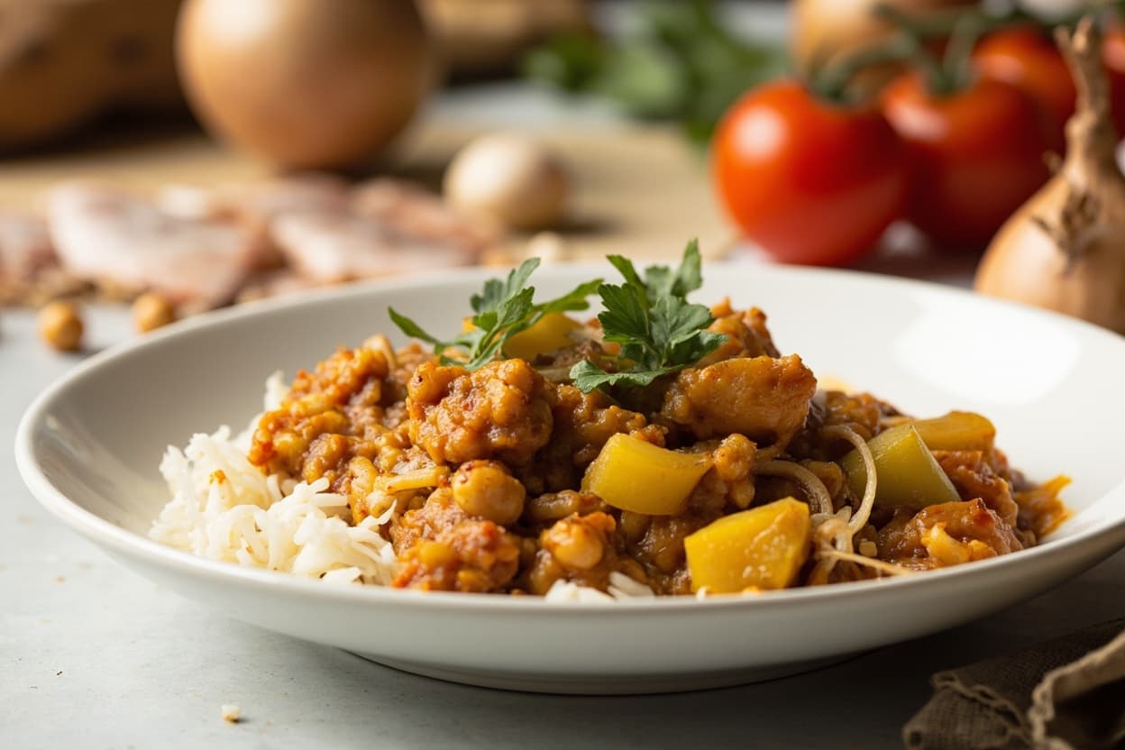 Cumin Chickpea and Potato Curry