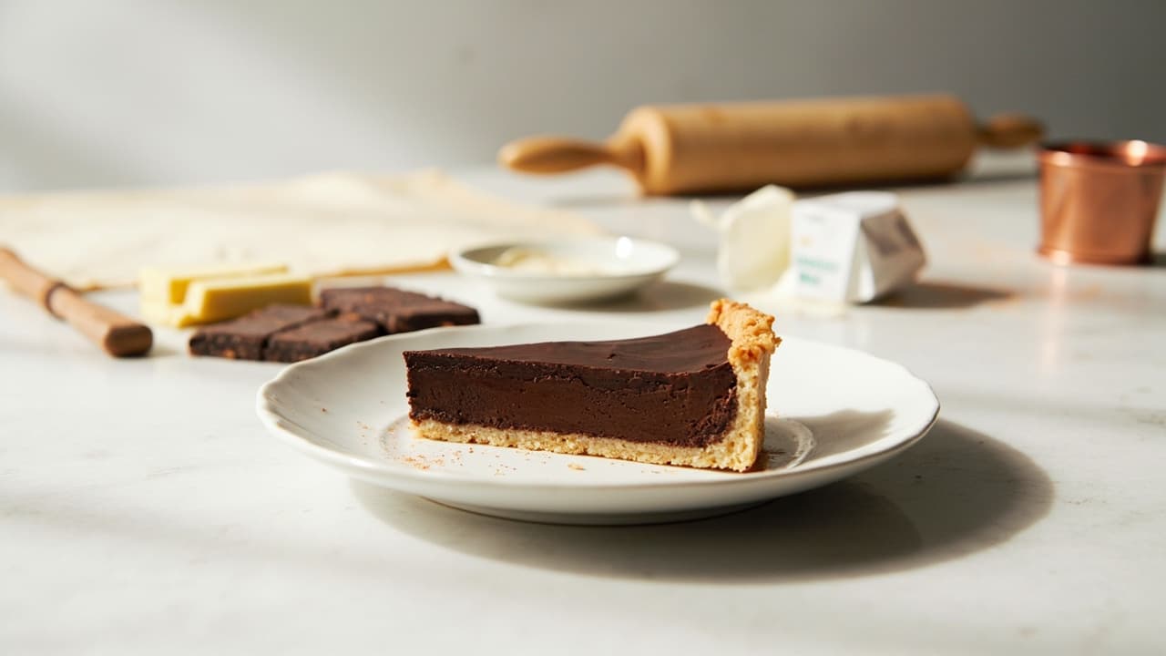 Dark Chocolate Ganache Tart with Smoked Paprika