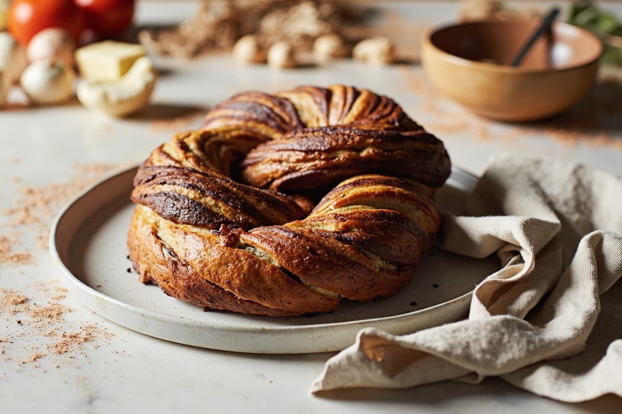 Dark Cocoa Hazelnut Cold-Rise Babka Buns