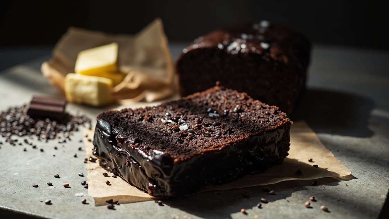 Dark Stout Black Sesame Torte