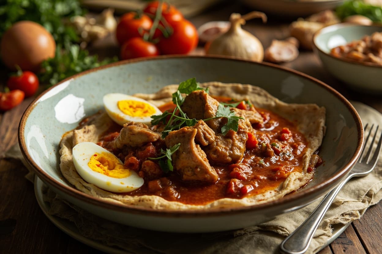 Doro Wot Chicken Stew with Egg