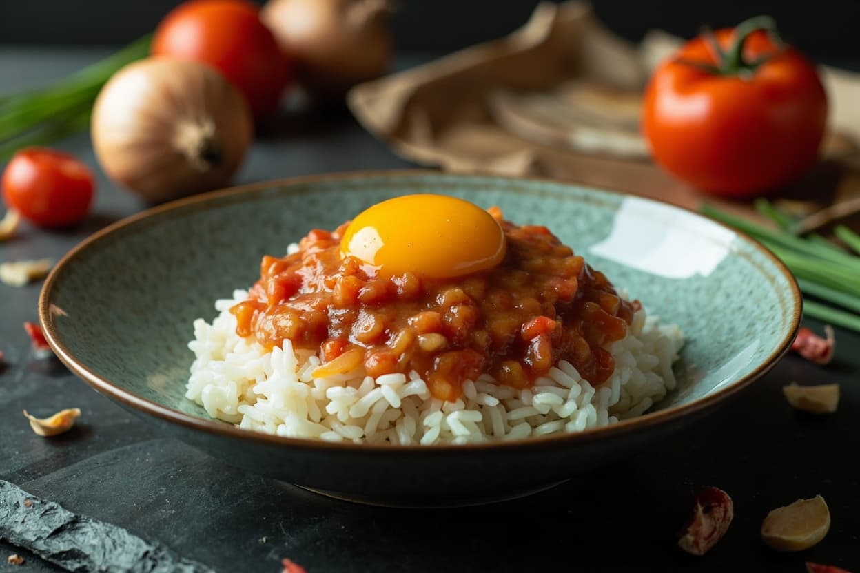 Egg and Tomato over Rice