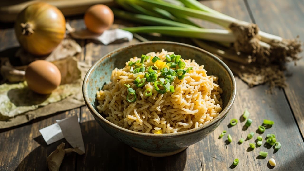 Egg Fried Rice with Scallions