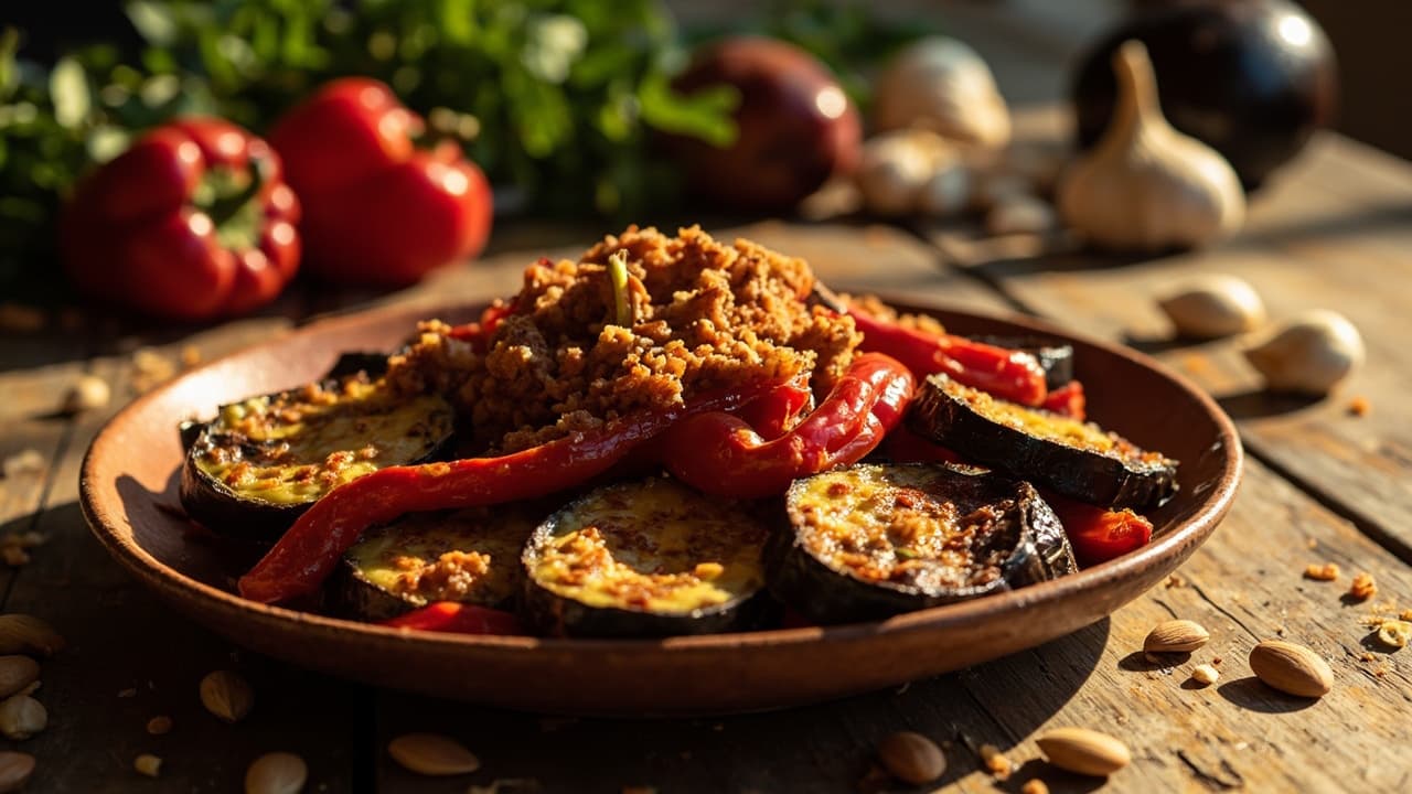 Escalivada with Romesco and Toasted Almonds