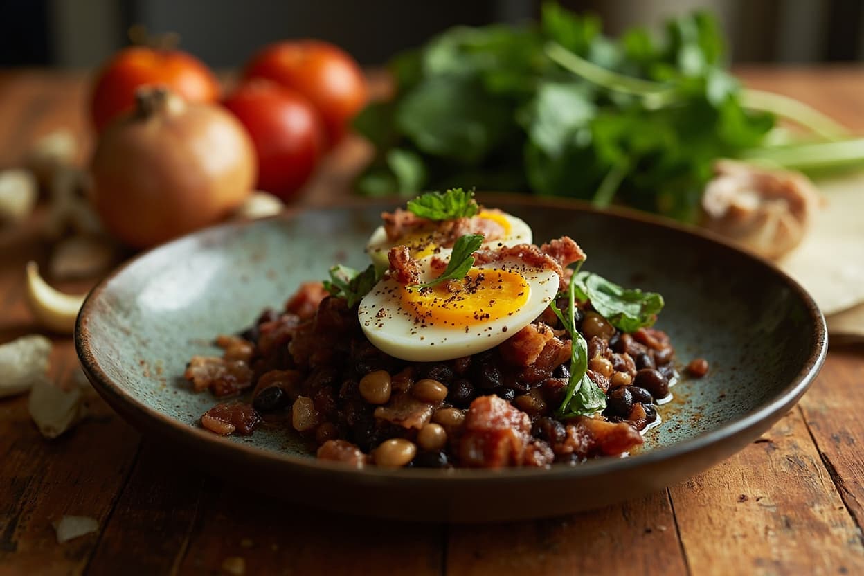 Feijão Tropeiro with Black Beans and Bacon