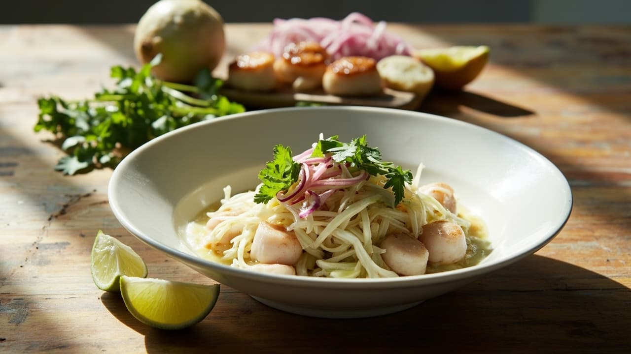 Fennel and Scallop Ceviche with Coconut Milk and Lime