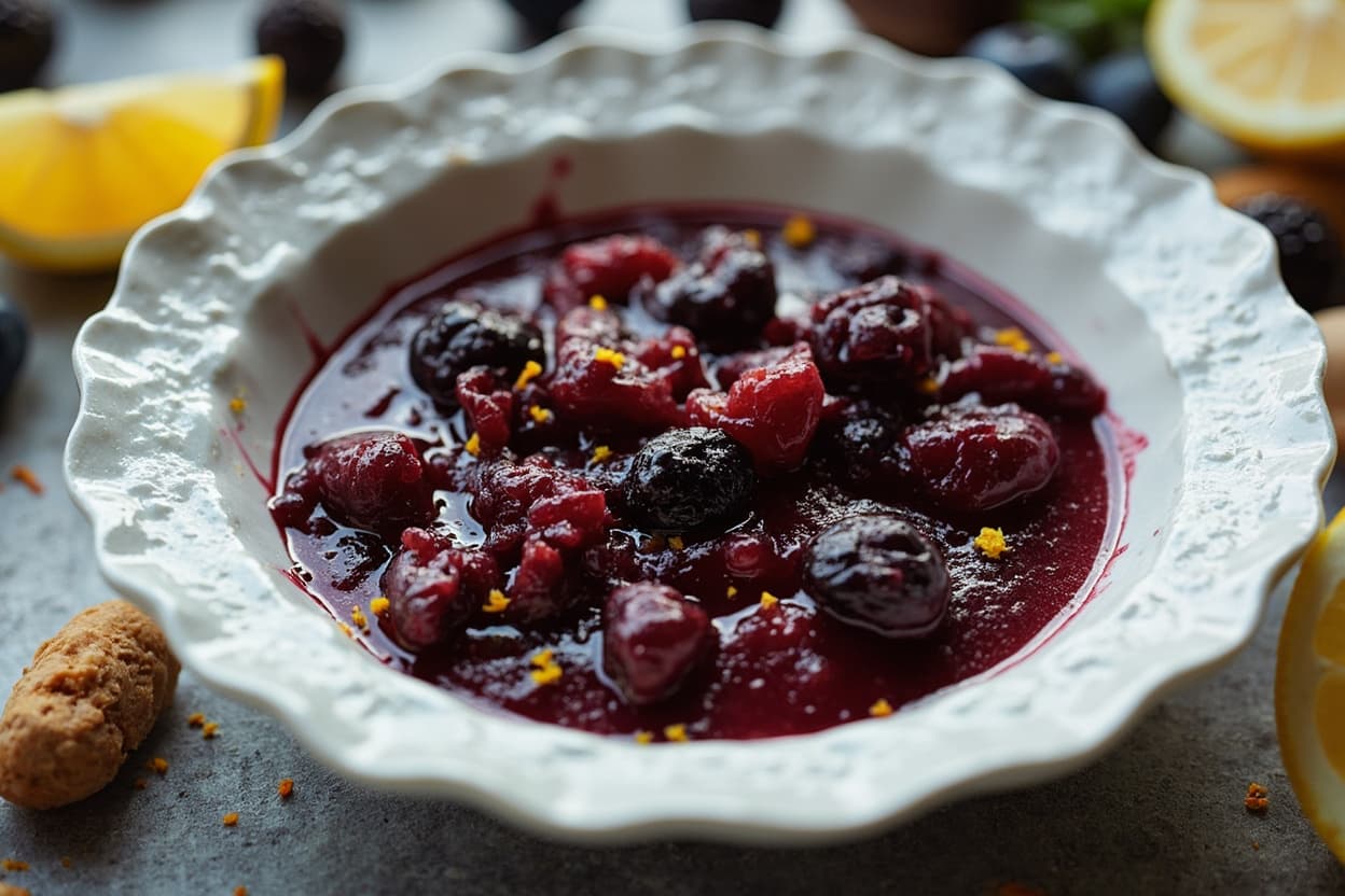 Frozen Berry and Lemon Compote