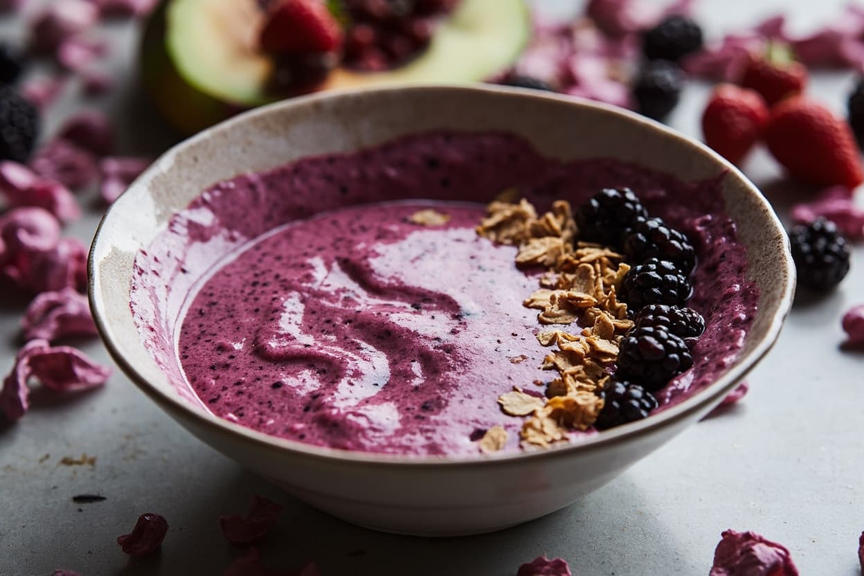 Frozen Berry and Yogurt Smoothie Bowl