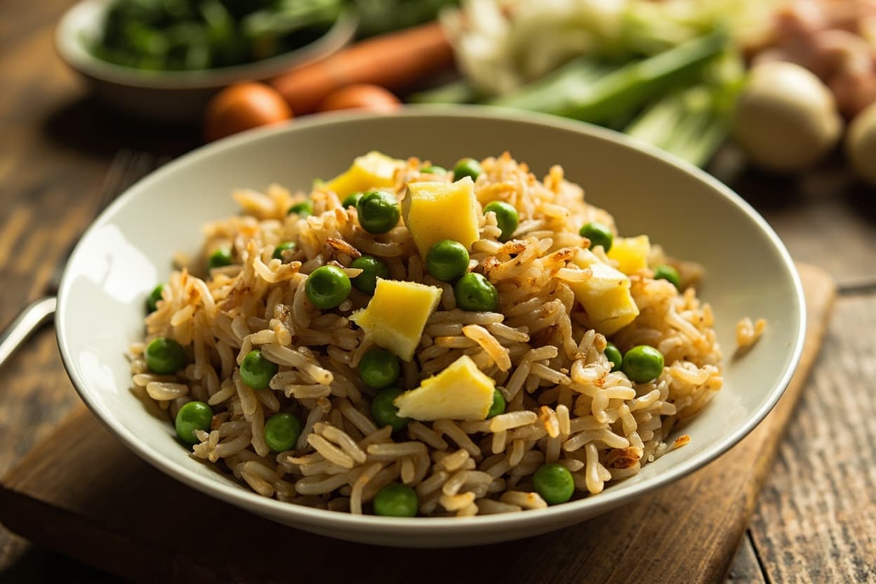 Frozen Pea and Egg Fried Rice