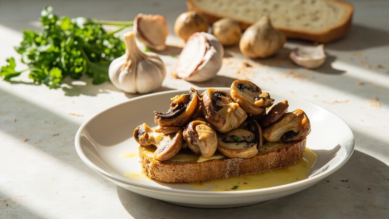 Garlic Butter Mushroom Toast