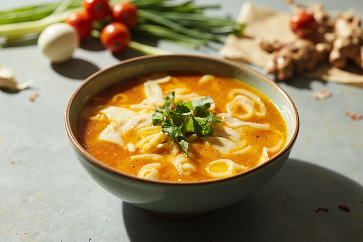 Garlic Ginger Egg Drop Soup