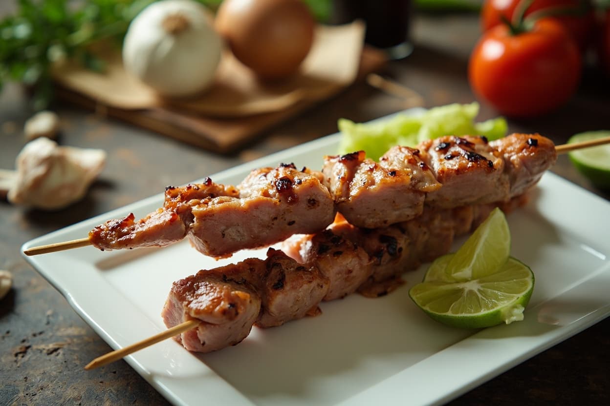 Garlic-Lime Grilled Pork Skewers