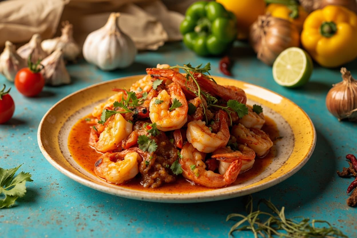 Garlic Lime Shrimp with Coastal Sofrito