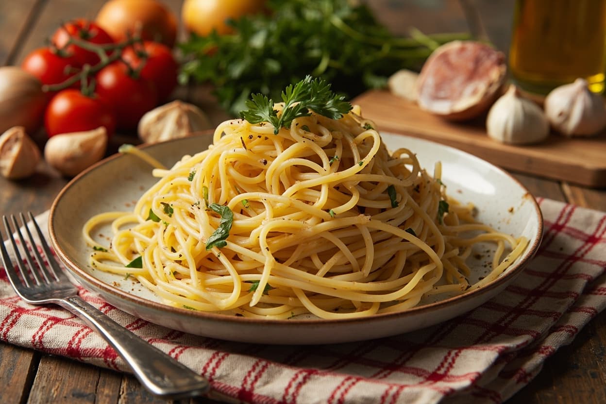 Garlicky Spaghetti Aglio e Olio
