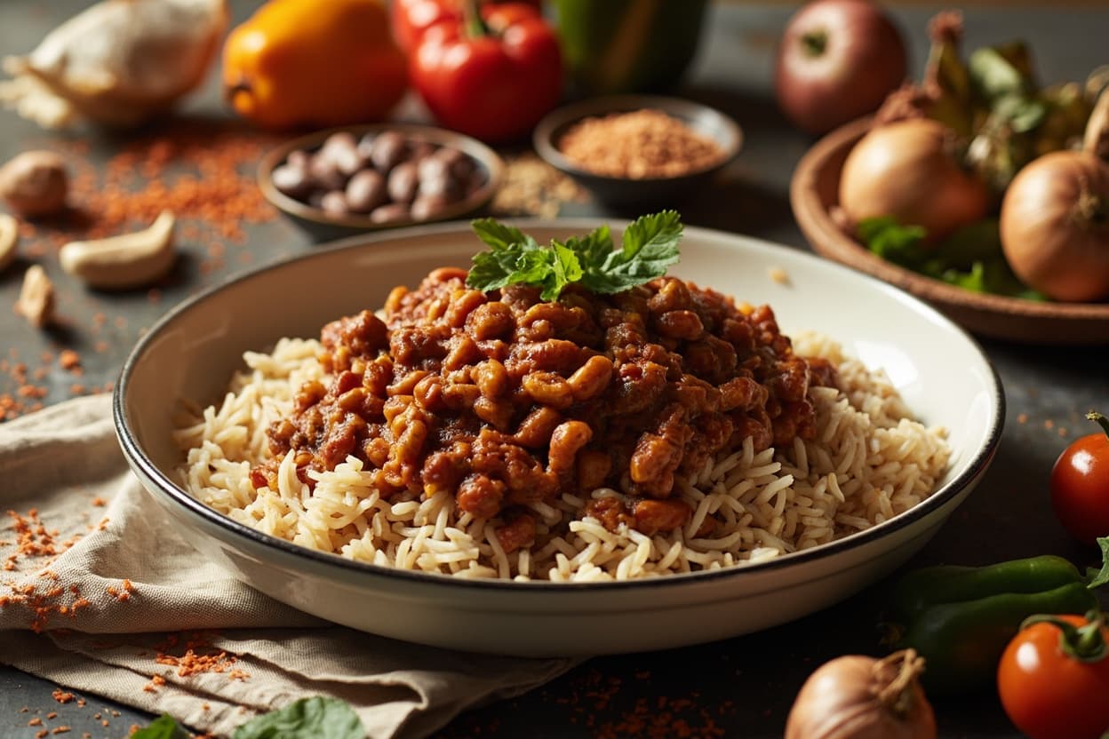 Ghanaian Waakye Rice and Beans