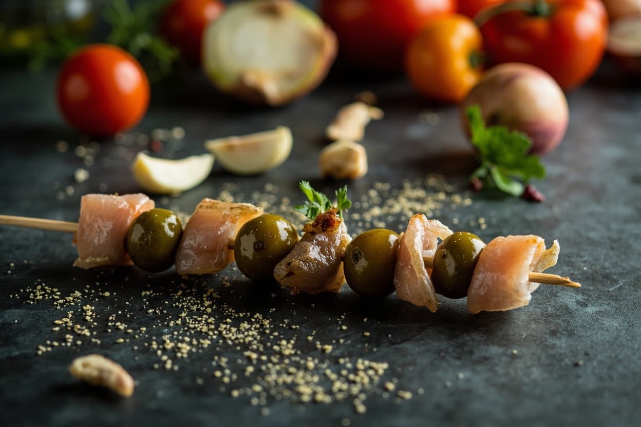 Gilda Pintxo Skewer of Anchovy and Pepper