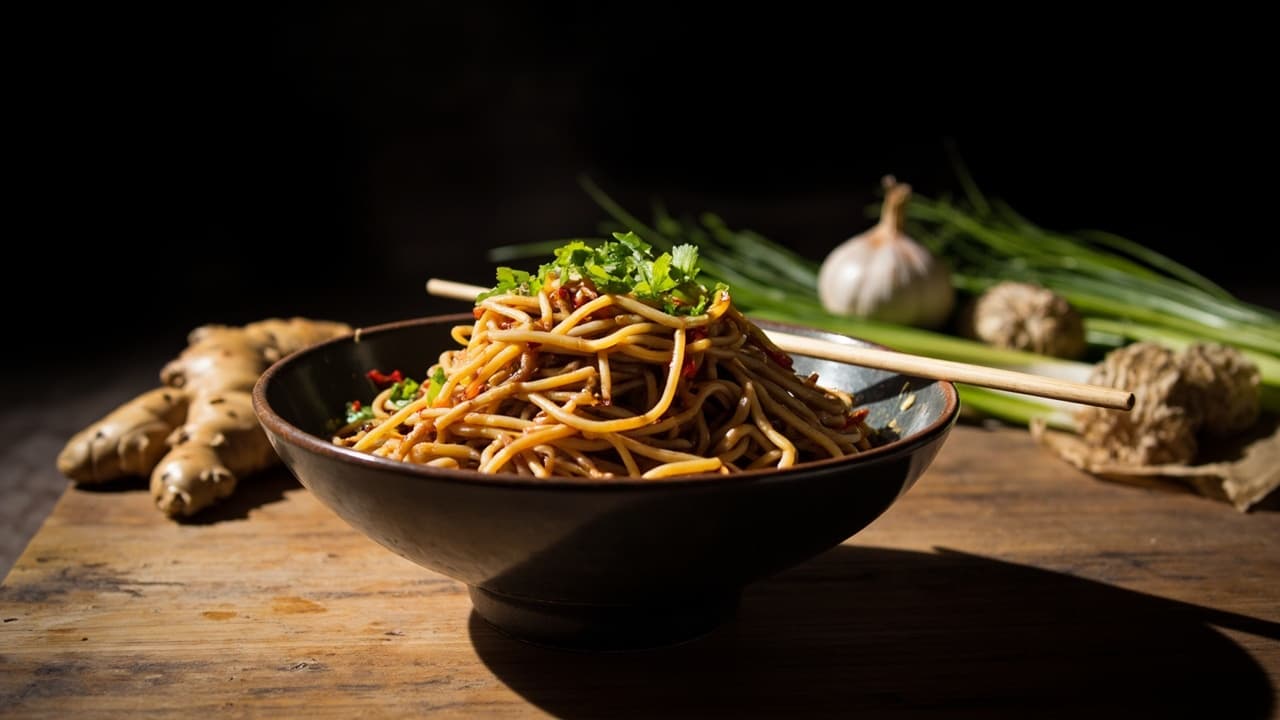 Ginger Scallion Lo Mein
