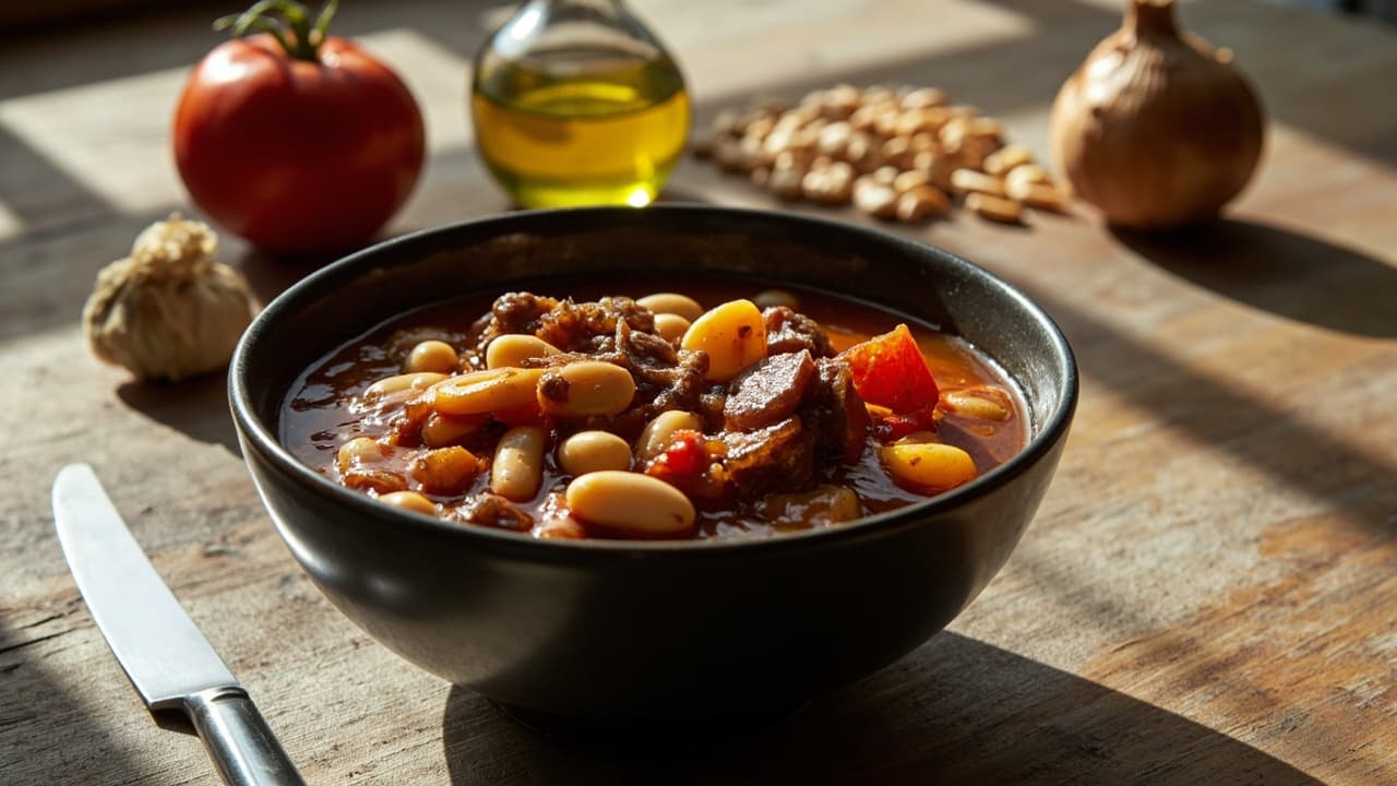 Glossy White Bean and Tomato Stew