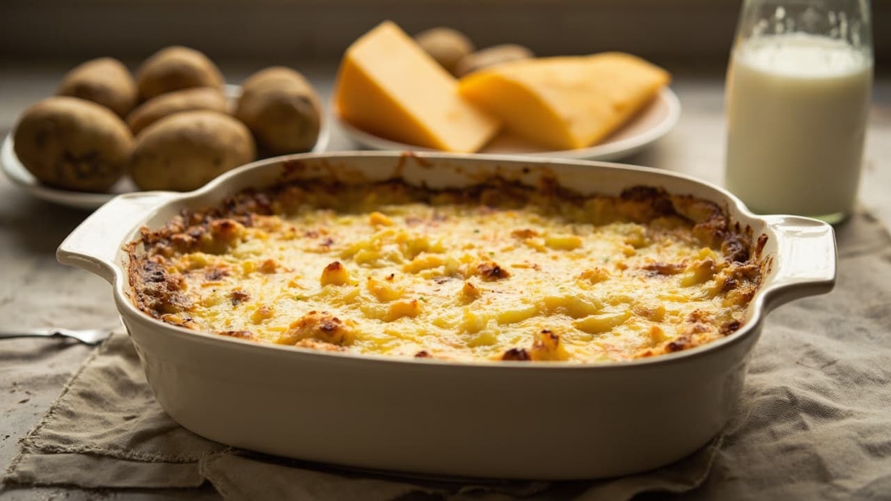 Golden Potato and Cheddar Gratin