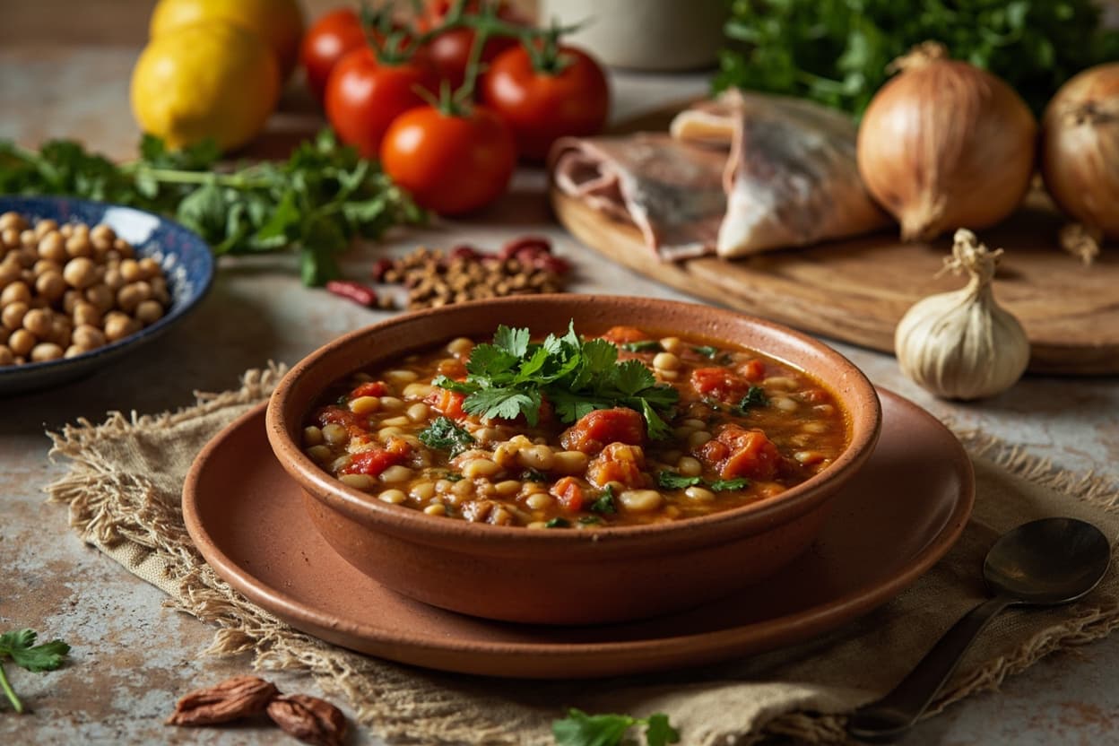 Grandmother's Harira with Lentils and Lemon
