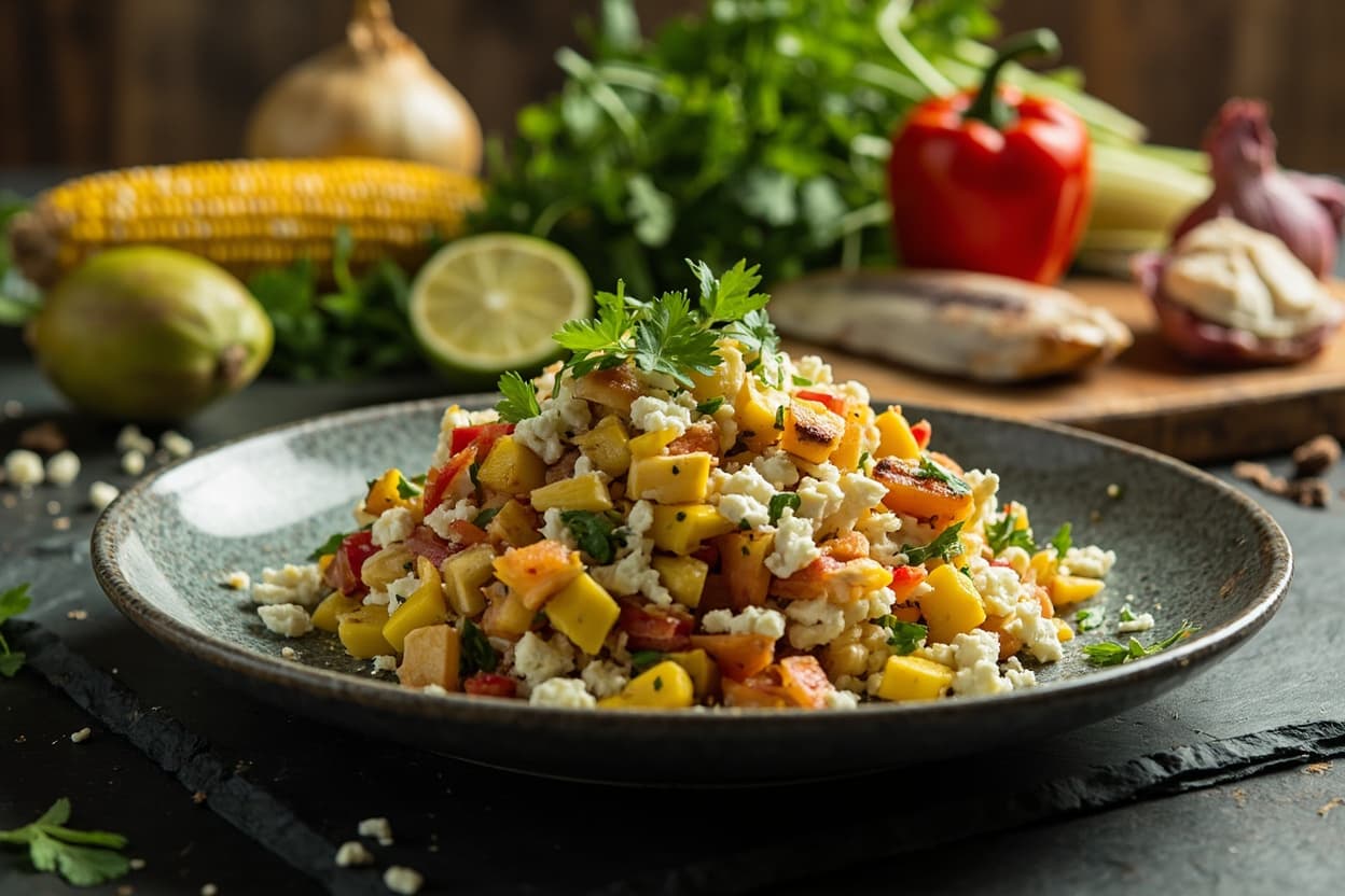 Grilled Corn Salad with Feta and Lime