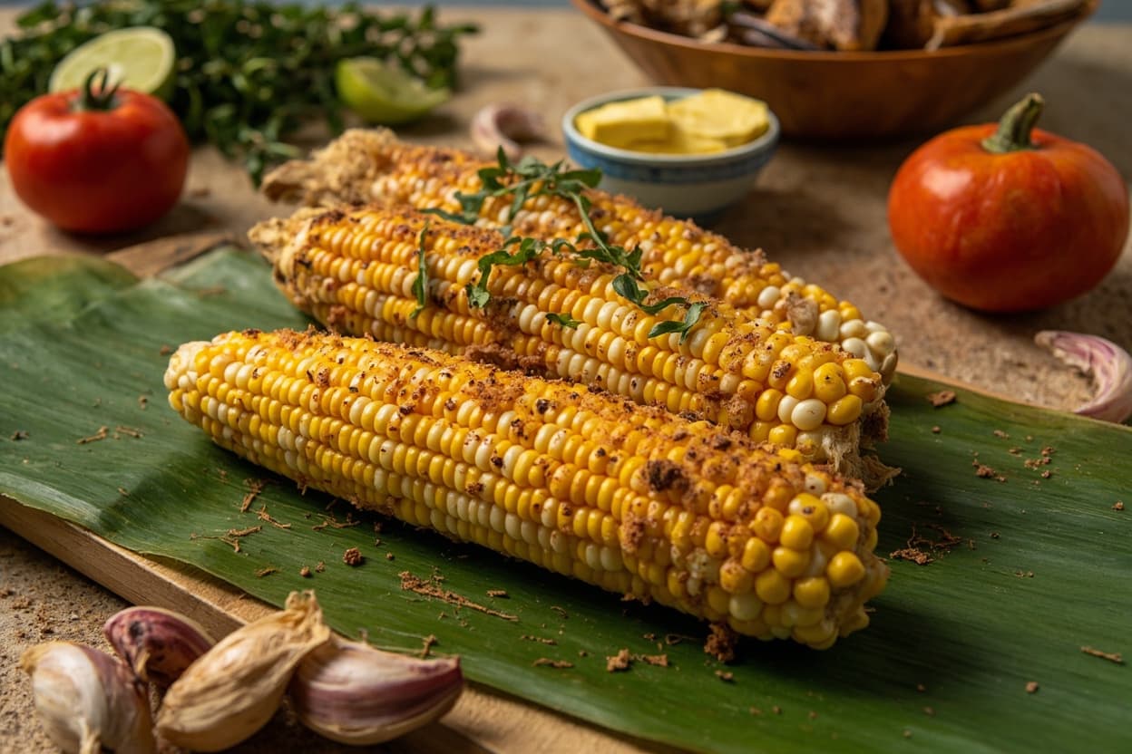 Grilled Island-Spiced Corn with Lime and Thyme