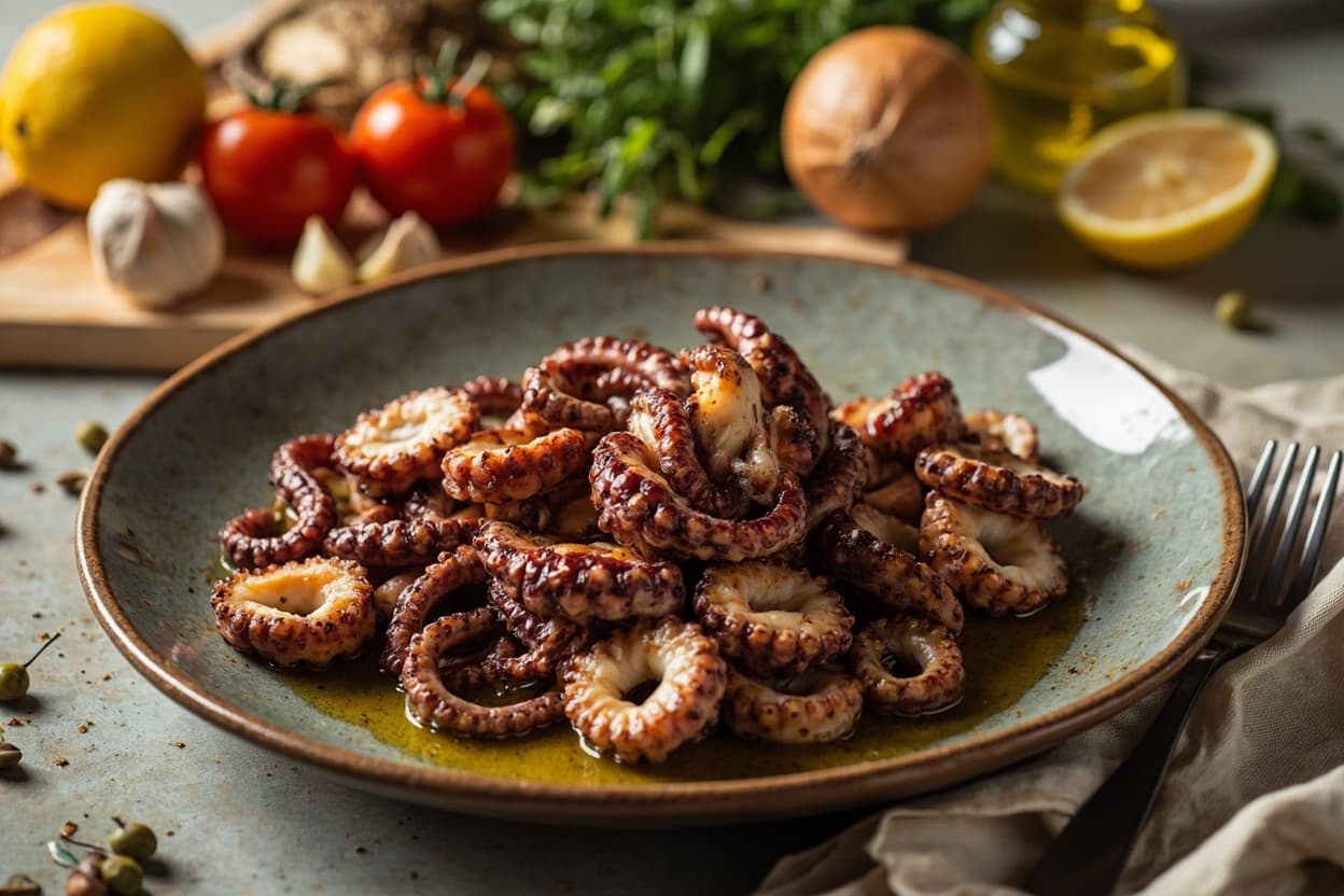 Grilled Octopus with Lemon and Capers