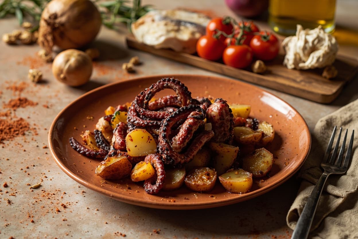 Grilled Octopus with Smoked Paprika Potatoes