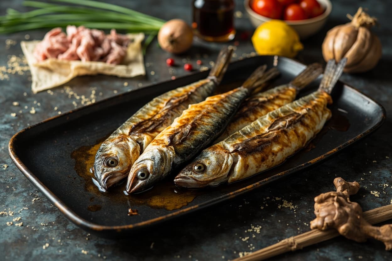 Grilled Sardines with Lemon and Ginger