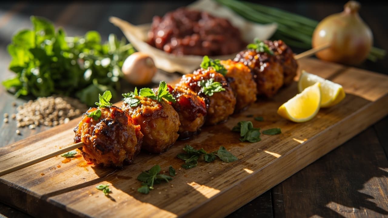 Ground Beef Fennel Seed Cake Bites with Mint
