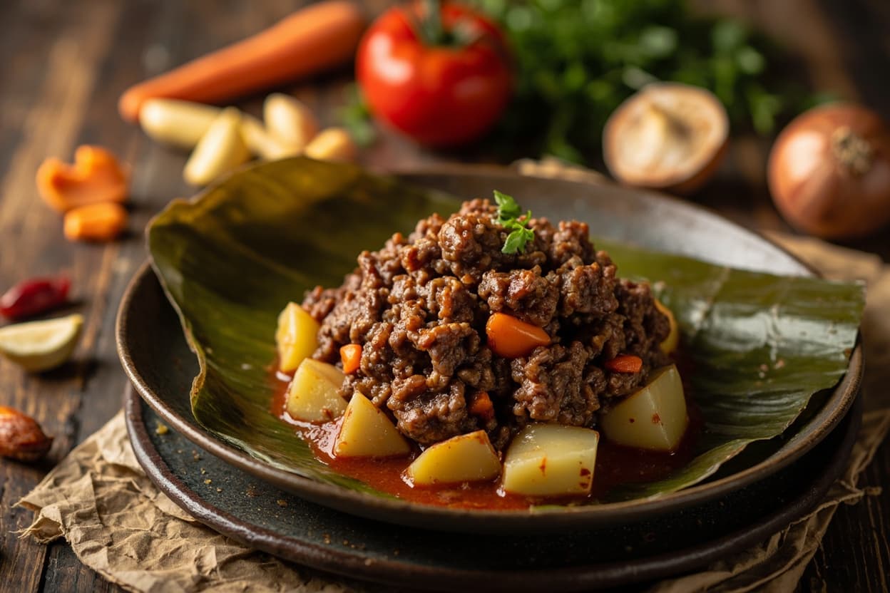 Ground Beef Picadillo with Potato