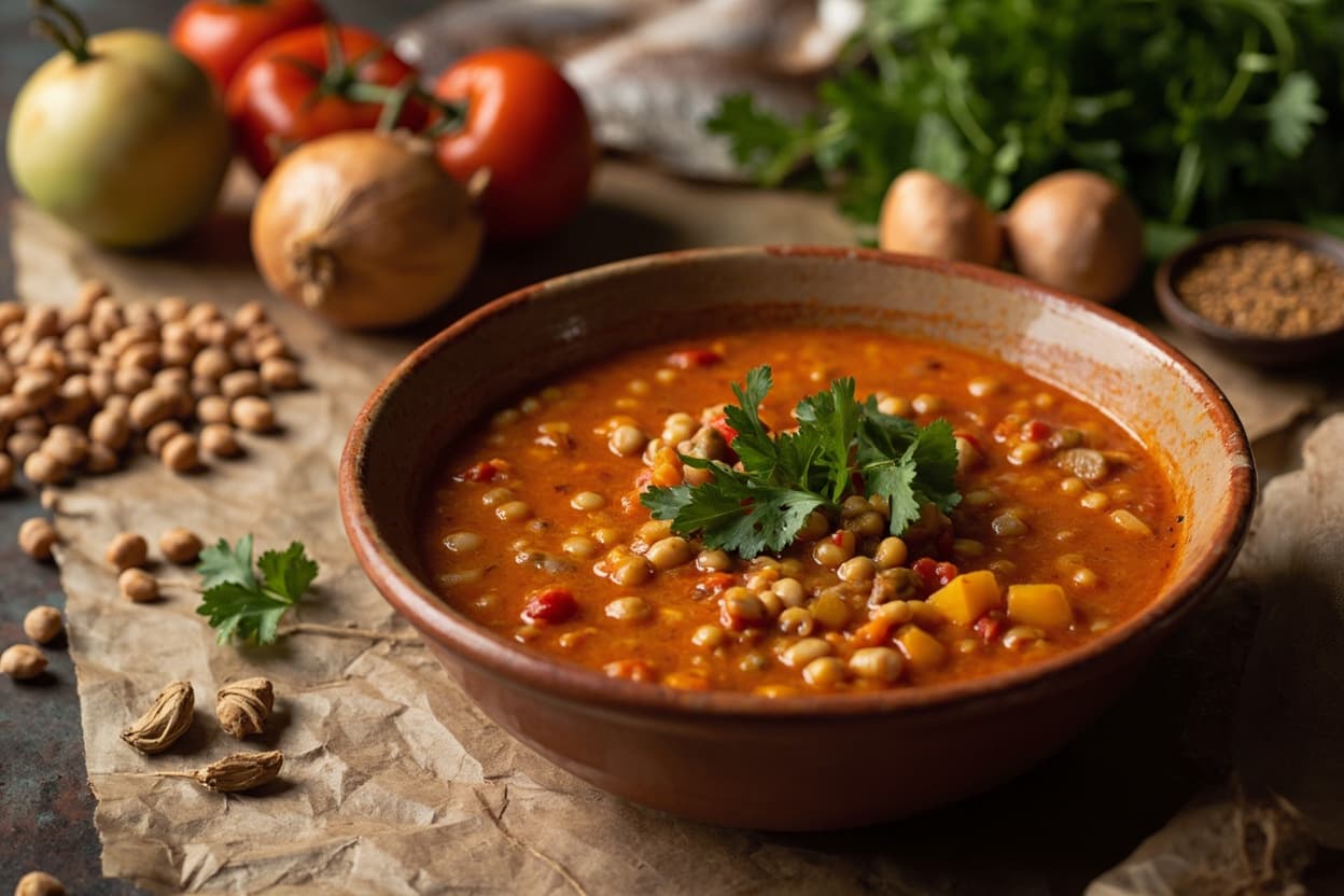 Harira Lentil and Chickpea Soup