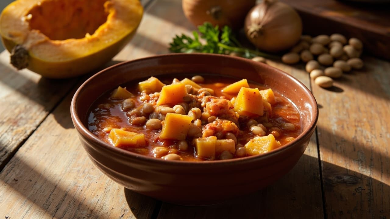 Hearty Pinto Bean and Butternut Squash Stew