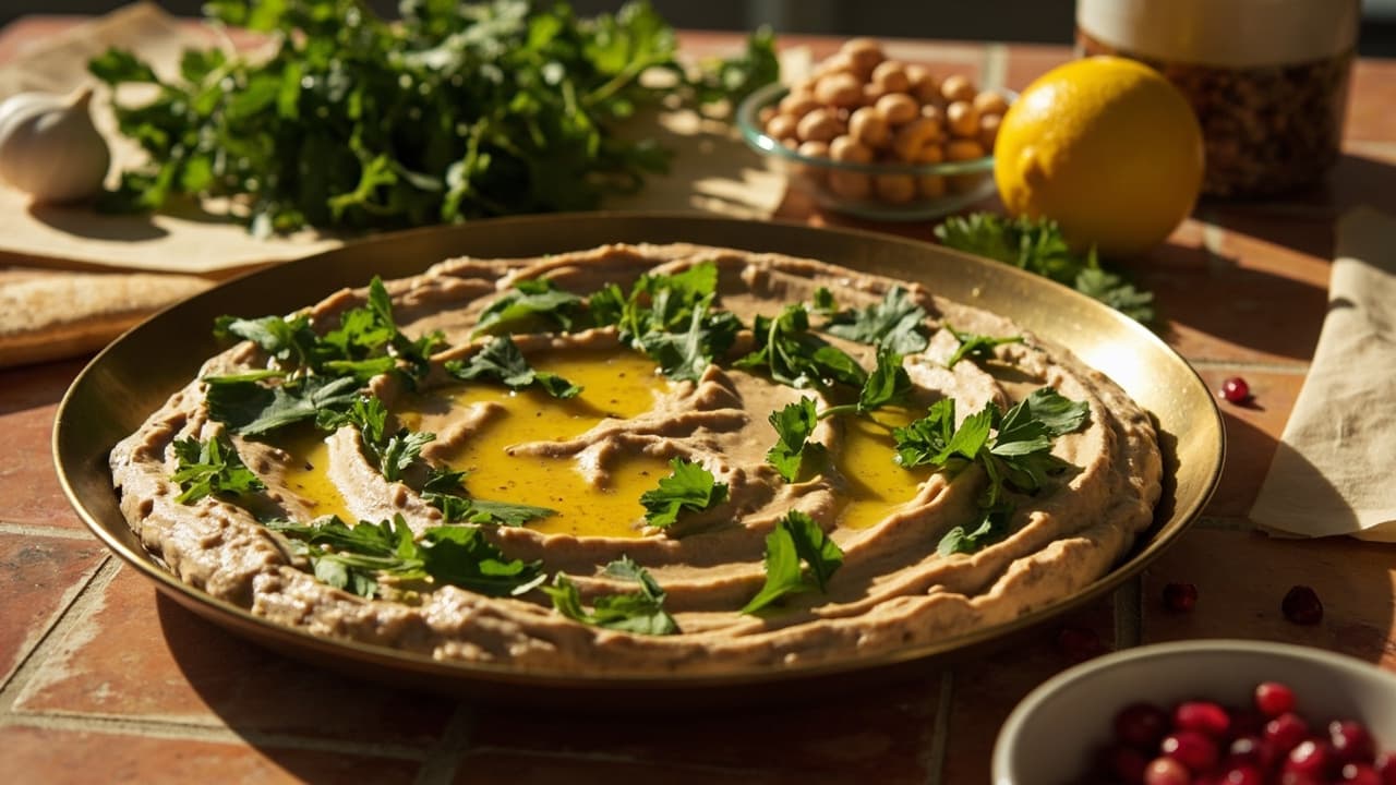 Herb-Rich Pinto Bean Dip with Tahini and Parsley