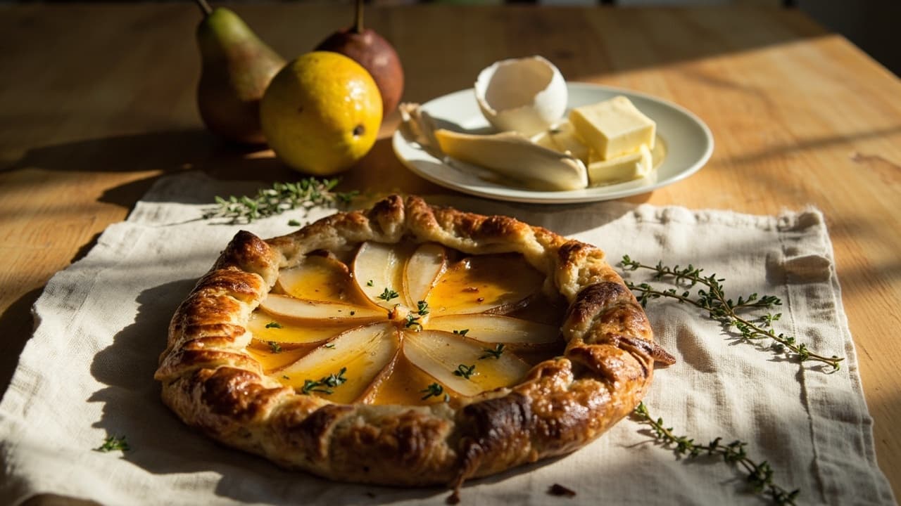 Honey-Roasted Pear and Thyme Galette
