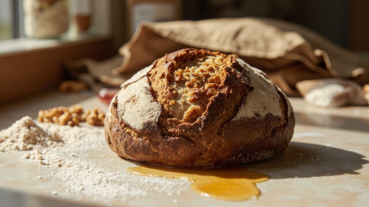 Honey Walnut Sourdough Boule