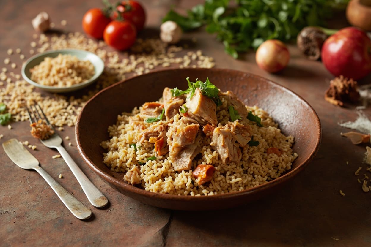 Honeyed Turkey and Apple Couscous Skillet